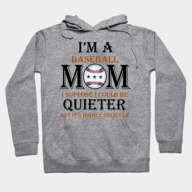 I am baseball mom Hoodie by PinkBorn